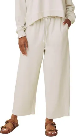Splendid Palmer Wide Leg Sweatpants in Pale Oak White at Nordstrom, Size X-Large