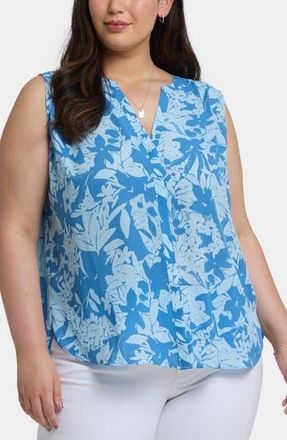 NYDJ Print Sleeveless Pleat Back Top in Bellavista at Nordstrom Rack, Size 4X