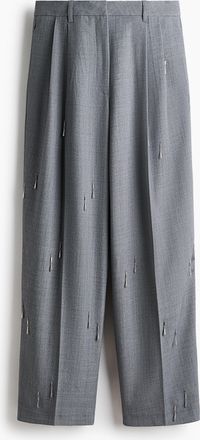 H&M Hose mit Perlenverzierung - Grau