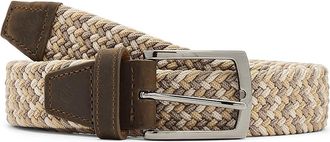 Johnston & Murphy Woven Stretch Knit Belt Mens Belts Tan : 36