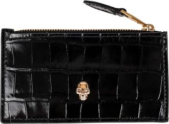 Alexander McQueen Leren Portemonnee - Dames - Portefeuilles - Zwart - ONE Size - Leer - Accessoires