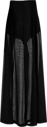 Philosophy di Lorenzo Serafini Womens Black Wool Blend Wide-leg Pant - Size EU 38 (Womens)