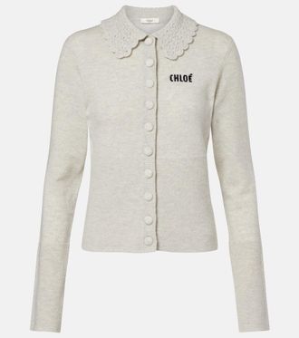 Chloé Chloé Logo wool cardigan