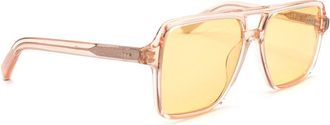 Joseph Apricot Aviator Square Sunglasses Size L