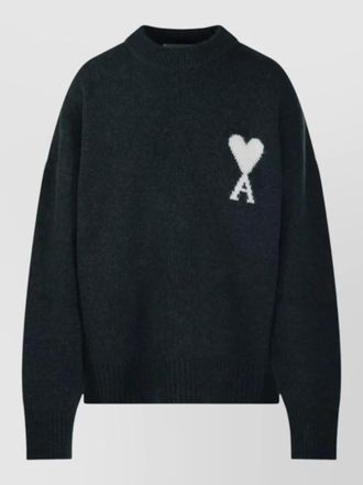Ami alpaca wool crewneck sweater