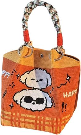 Generic NYSDM Merry Christmas Kind Santa Claus Knitted Handbag