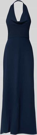 Laona Midikleid mit Neckholder in Dunkelblau, Gr&ouml;&szlig;e 32