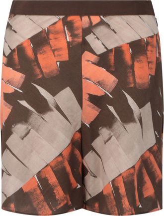 Ferragamo Palm Print Bermuda Shorts