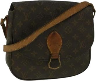 Louis Vuitton Tweedehands Canvas Louis Vuitton tassen - Dames - Vintage Schoudertas - Bruin - ONE Size - Leer - Vintage