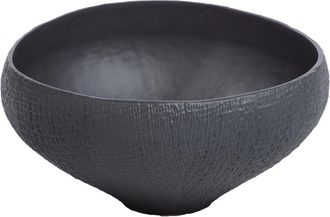 Zodax Matana Sand Organic Tall Black Ceramic Bowl
