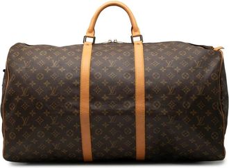 Louis Vuitton Pre-owned Weekend Bags, female, Brown, Size: ONE SIZE Pre-owned Printed Travel Bag