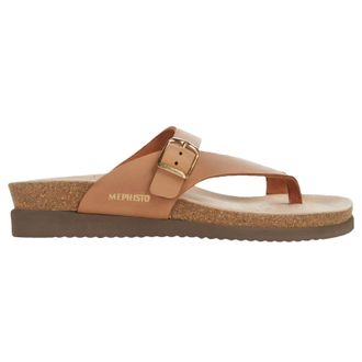 Mephisto Mephisto Helen Leather Womens Toe Post Sandals - Camel Scratch - Size:UK 7.5