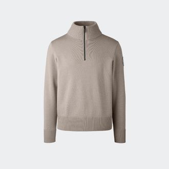 Canada Goose Rosseau Quarter Zip Sweater (Men, Limestone, XXL)
