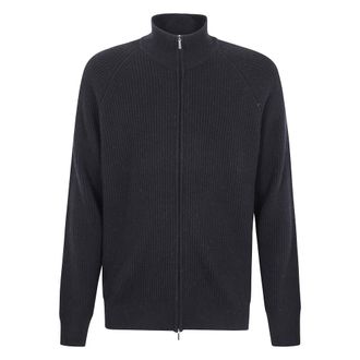 Barba Full Zip Jacket - Heren - Truien - Zwart - Maat: XL Wol