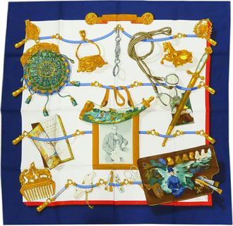 Herm&egrave;s Pre-owned Hermes Memoire d Hermes Silk Scarf 90 Ladies K3OG8LPDSL5K21AZ