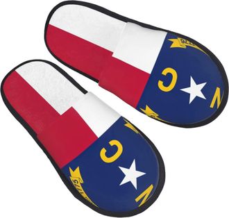 Generic North Carolina State Flag Unisex Shoes Lightweight House Shoes Cosy Slippers For Bedroom Indoor Outdoor M