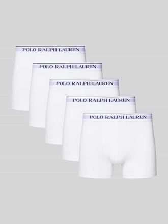 Ralph Lauren Skinny Fit Trunks aus Baumwoll-Mix im 5er Pack in Weiss, Gr&ouml;&szlig;e XXL