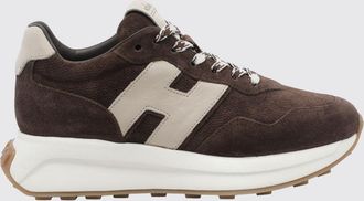 Hogan Sneaker H641 in pelle di vitello e suede con suola chunky dentellata