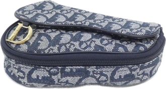 Dior Blue Canvas Pouch (Pre-Owned)