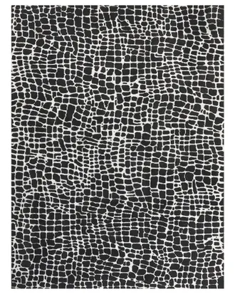 Beliani Beliani - Tappeto Moderno In Cotone E Poliestere Bianco E Nero 300 X 400 Cm Punge