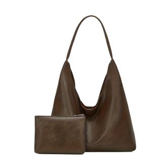 Generic Compatible For Tote bag hand bill of lading shoulder womens retro simple large(Grey)