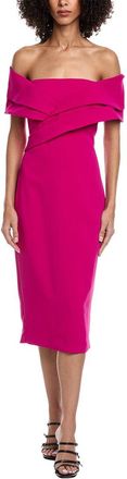 Badgley Mischka Off-Shoulder Sheath Dress