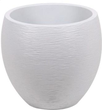 Eda Eda - Maceta Redonda Graphit O50cm - Capacidad 46l - Blanco Ceruse