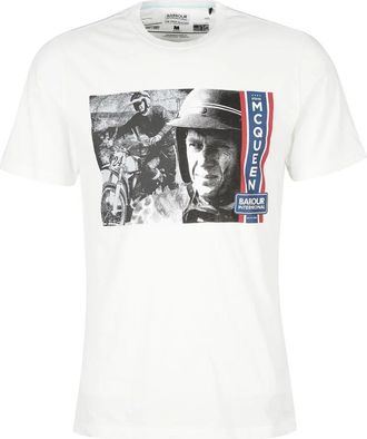 Barbour Steve Mc Queen Samenwerking Harris Grafisch T-Shirt - Heren - T-shirts - Wit - XL - Katoen - Tops