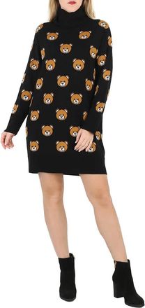 Moschino Teddy Embroidered High-Neck Dress