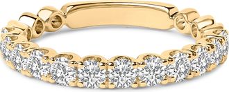 House of Brilliance 14K Gold 1.00 Cttw Round Diamond Prong Set Wedding Band