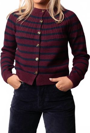 Heartloom Selene Cardigan In Merlot