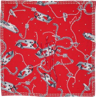 Burberry Knight Hardware Print Silk Scarf
