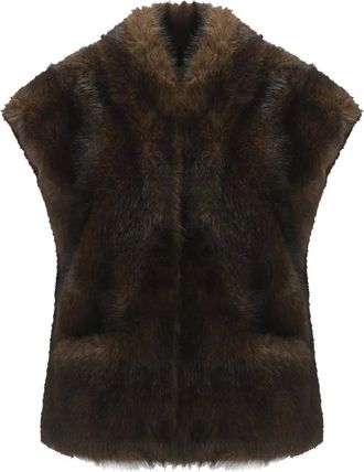 Betta Corradi Jassen, Dames, Bruin, M, Synth Fur Vest