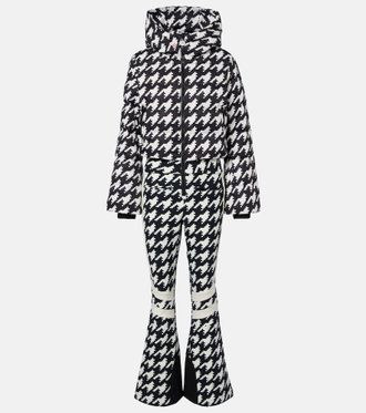 Perfect Moment Polar Flare houndstooth down ski suit