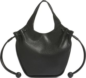 Marni Borsa tote in pelle pieno fiore - Nero
