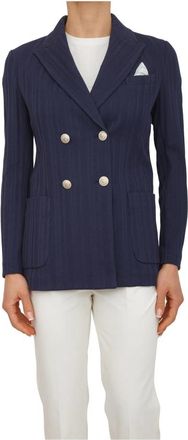 Circolo 1901 Giaccia Blu - Dames - Blazers - Blauw - XS - Katoen - Jassen