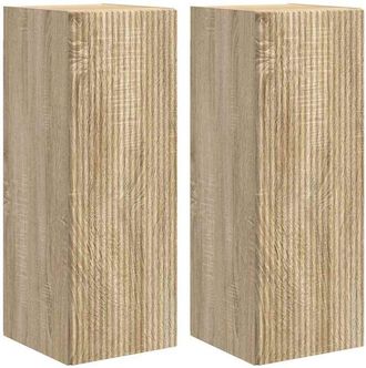vidaXL Mueble De Tv Montado En La Pared 2 Pcs Sonoma 30 X 31 X 80 Cm Vidaxl