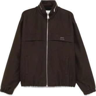 Ami Bruine Wol Casual Jas - Heren - Zomerjassen - Bruin - M - Wol - Jassen