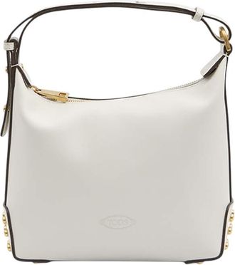 Tod's White Logo Mini Shoulder Bag