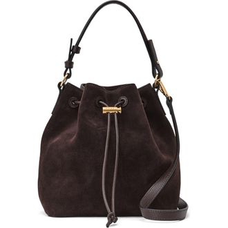 Reiss Esther Leather Bucket Bag in Chocolate at Nordstrom