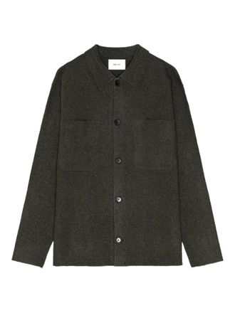 Nn.07 Jonas pocket shirt - men - Merino - L - Grey