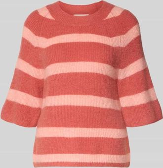 Moss Copenhagen Strickpullover mit 1/2-Arm Modell Milania Hope in Koralle, Gr&ouml;&szlig;e L/XL