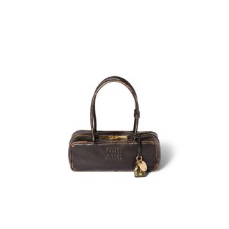 Miu Miu Beau Nappa Leather Bag, Woman, Coffee