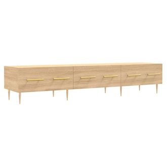 Berkfield Home TV Cabinet Sonoma Oak 150x36x30 cm Engineered Wood in Light Tan | Size: 150 x 36 x 30 cm
