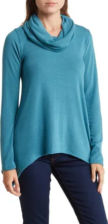 Go Couture Cowl Neck Swing Hem Sweater in Skydiver at Nordstrom Rack, Size Medium