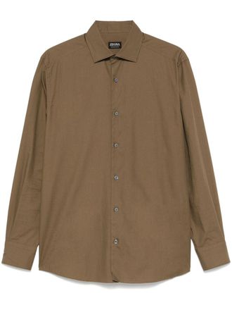 Ermenegildo Zegna Camicia in cotone - Marrone
