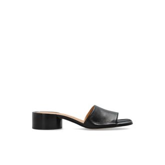 Maison Margiela Tabi Split-Toe Heeled Mules - Dames - Muiltjes - Zwart - 37 1/2 EU - Leer - Schoenen