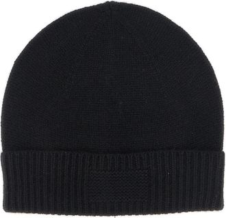 Guest In Residence Rib Cuff Gebreide Kasjmier Beanie - Dames - Hoeden - Zwart - ONE Size - Kasjmier - Accessoires