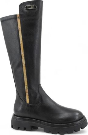 Alviero Martini 1A Classe Over-knee Laarzen - Dames - Hoge Laarzen - Zwart - 38 EU - Leer - Schoenen
