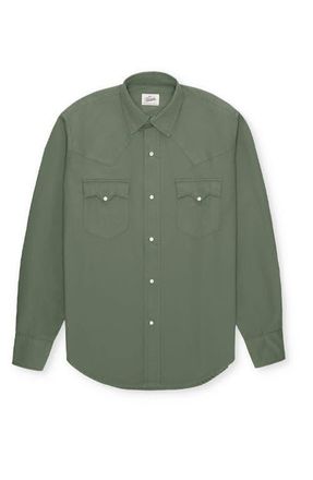 Fortela Kayace Texan Cotton Shirt in Green at Nordstrom, Size Xx-Large Eu